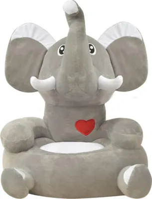 Produktbild von vidaXL Plüsch-Kindersessel Elefant Grau