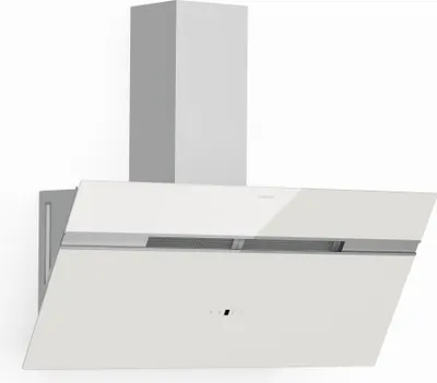 Obrázek produktu pro Klarstein Alina digestoř – šikmá digestoř 90 cm, průtok vzduchu 690 m³/h, funkce Boost, energetická účinnost A++, LED osvětlení, režim recirkulace, hlučnost 52 dB, bílá