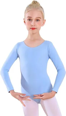Immagine prodotto di Abito da ballo per bambine con maniche lunghe, colore blu, adatto a bambine dai 3 ai 12 anni
