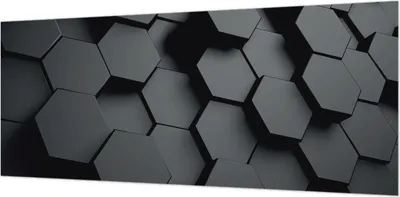 Produktbild von Wandtapete - Dekorative Tapete für Wohnzimmer- Tapetenfolie für Wanddekoration - 208x146 cm - 3D-Sechsecke