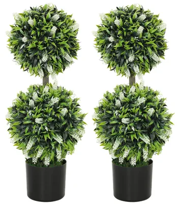 Produktbild von 2er-Set Künstliche Pflanzen, UV-beständige Kunstpflanze im Blumentopf, 70 cm Zimmerpflanze für Wohnzimmer, Garten