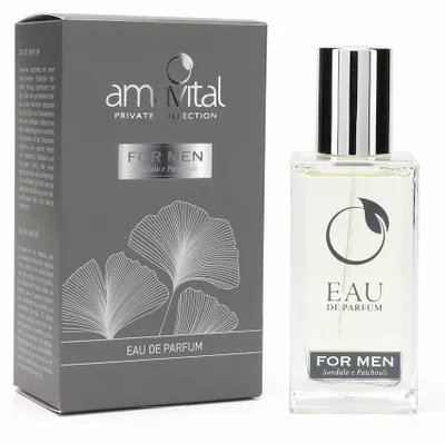 Produktbild von Eau de Parfum für Männer Sandelholz und Patchouli 50 ml – Amavital