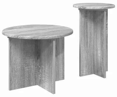 Produktbild von Möbel Konsolentische - Grau - CLORIS Beistelltisch-Set 2 pcs - Graues Sonoma Holzwerkstoff,9.98 Kg - 398541