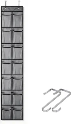Produktbild von Türorganizer grau, 14 Fächer, 165 × 29 cm, platzsparend für die Aufbewahrung