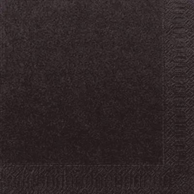 Zdjęcie produktu dla Duni 150327/ Servietten 3lagig Tissue Uni schwarz, 33 x 33 cm, 20 Stück