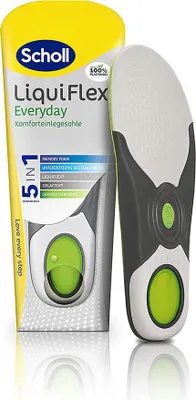Obrázok produktu pre Scholl LiquiFlex komfortné vložky Everyday, viac odpruženia vďaka pamäťovej pene a podpore klenby, 1 x 2 kusy, veľkosť:L (41 - 46,5)