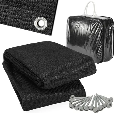 Produktbild von Clanmacy Vorzeltteppich viele Größen,Rasenschutz,Zeltteppich Schwarz,250*250CM