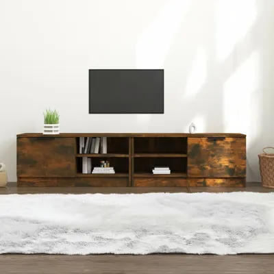 Produktbild von The Living Store TV-Schränke 2 Stk. Räuchereiche 80x35x36,5 cm Holzwerkstoff
