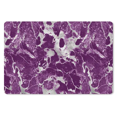 Produktbild von MuchoWow® Schreibtischunterlage Marmor - Glitter - Lila - Muster 60x40 cm - XXL Mauspad - Großes Mauspad