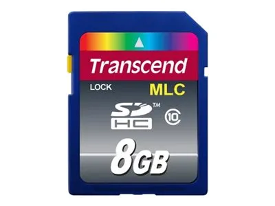 Zdjęcie produktu dla Transcend 8GB SDHC Class 10, 8 GB, SDHC, Klasa 10, 20 MB/s, 10 MB/s