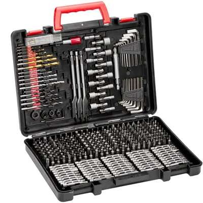 Produktbild von VEVOR Bohrer Set, 100 Teile Bohrer und Schrauber Bit Set, Schraubendreher Bit Set Geeignet für Holz Metall Zement Bohren und Schrauben, Bohrer Sets Kombi Kit Sortiert in organisiertem Tragekoffer, 318-teiliges Set