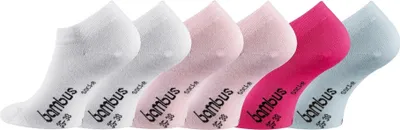 Produktbild von TippTexx 24 6 Paar Bambus Sneakersocken, Geruchs-Killer, Sortiert für Damen, Größe 39-42