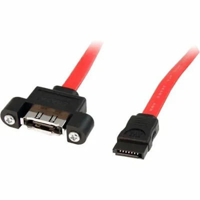 Produktbild von StarTech.com SATA auf eSATA Kabel 30cm - S-ATA / eSATA Adapter Stecker / Buchse, 3 m, eSATA, Männlich/Weiblich, Rot, 225 mm, 125 mm