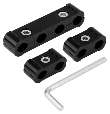 Zdjęcie produktu dla 12 sztuk separatorów przewodów zapłonowych ze stopu aluminium 8 mm, 9 mm, 10 mm, czarny