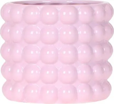 Produktbild von Poppy Ziertopf Pink - Blumentopf Ø12cm - Rosa Übertopf mit 3D Blasendesign