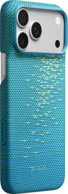 Imagen del producto de Funda PITAKA Edge Case para iPhone 18 Pro Max / 17 Pro Max, color azul translúcido