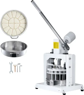 Image de SucceBuy Coupe-pâte manuel 18 pièces, rond, à pression manuelle (2,11 onces - 9,88 onces), avec plateau et lame en acier inoxydable 304, parfait pour les boulangeries
