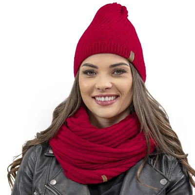 Produktbild von VIVISENCE Trendiger Damen Winter Set Aus Mütze Und Loop-Schal Mit Wärmendem Garn