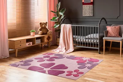 Spielteppich mit Blumenmuster, 80x150 cm, für Mädchen