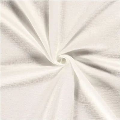 Musselin-Stoff gepunktet Zuschnitt ab 50x130cm uni Oeko-Tex Double Gauze Windeltuch Mulltuch perlweiss