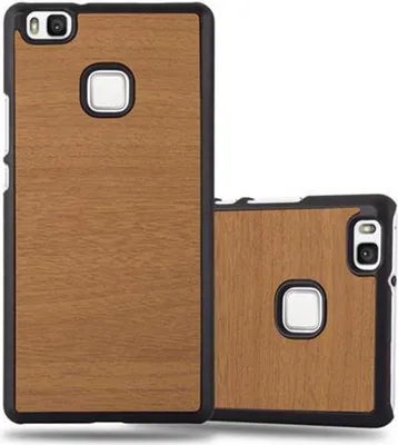 Image de Cadorabo Housse pour Huawei P9 LITE 2016 / G9 LITE Housse de protection en marron Hard Case Etui aspect bois Housse de téléphone portable
