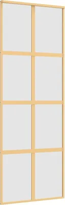 Image de vidaXL Porte coulissante Golden 76x205 cm Mat verre ESG et aluminium
