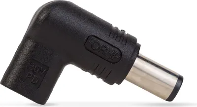 Produktbild von USB-C auf DC 7,4 x 5,0 mm Adapter für HP Laptop – 20 V – USB-C Ladekonverter – Schwarz [55063A]