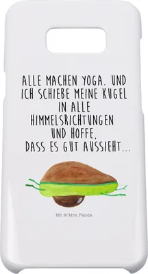 Produktbild von Mr. & Mrs. Panda Samsung Galaxy S8 plus Handyhülle  Avocado Yoga - Weiß - Geschenk, Cover, Haha, Hilfe, Hülle, Handy, Bauch, Unsportlich, Humor, Case