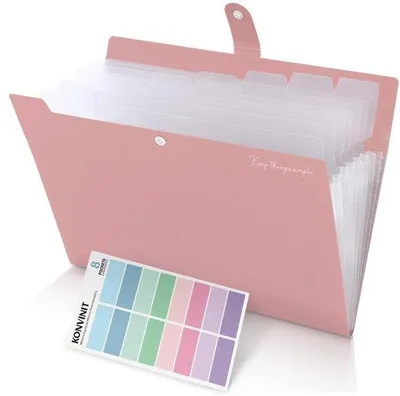 Produktbild von A4 Dokumentenorganizer 8 Fach rosa Papierwerk Mappenbox