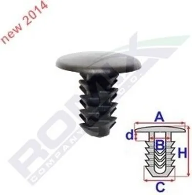 Produktbild von 10x ROMIX C60665 Clip radseitig
