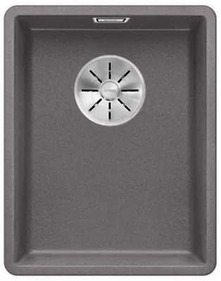 Produktbild von BLANCO SUBLINE 340/160-F flächenbündige Spüle / SILGRANIT / Anthrazit / Haubtbecken links / Stopfen