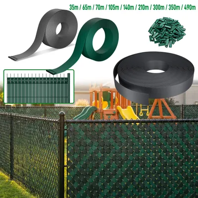 Produktbild von YRHome PVC Sichtschutzstreifen Balkonsichtschutz Sichtschutzfolie Zaunblende Balkon Terrasse Garten 35m Anthrazit inkl. 50 Befestigungsclips