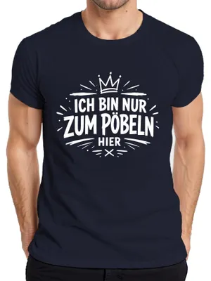 Obrázek produktu pro Tričko s nápisem "Jsem tu jenom, abych provokoval. Vtipné, sarkastické, pro zábavu. Pánské tričko, tmavě modré, velikost XXL."