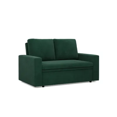 Produktbild von Sofa mit Schlaffunktion NEO, Wohnzimmer Sofa 2-Sitzer 148x87cm, Cord Dunkelgrün