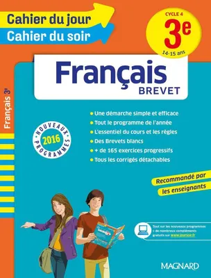 Image de Collectif - Cahier du jour/Cahier du soir Français 3e