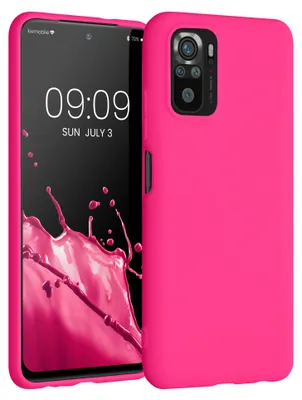 Produktbild von kwmobile Handyhülle für Xiaomi Redmi Note 10 / Note 10S Hülle - TPU Case - Kabelloses Laden - Schutzhülle Cover in Neon Pink