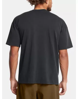 Produktbild von Under Armour Heavyweight Oversized Logo Wash Kurzarm-t-shirt Schwarz S Mann Schwarz S