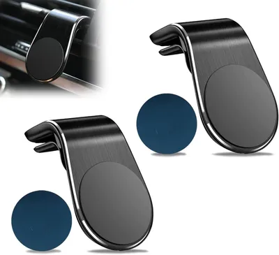 Imagen del producto de Soporte magnético para ranuras de ventilación, 2 unidades, color , para velocímetros de coche y soportes para teléfonos