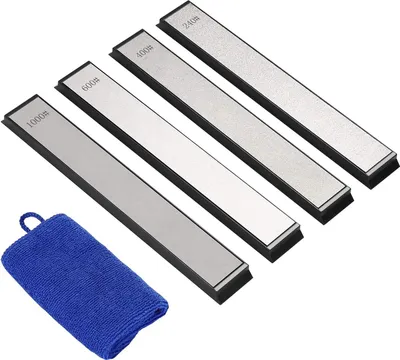 Image de Set de pierres à aiguiser - 4 pièces Grinder 240/400/600/1000 - Pierres à aiguiser pour couteaux de cuisine