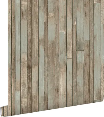 Produktbild von ESTAhome Tapete Holz-Optik Graublau 53 cm x 10.05 m