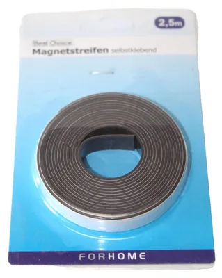 Produktbild von 1 x Magnetband 1 x 2,5 m , Magnetstreifen Magnet Band Streifen Folie Stark 5mm
