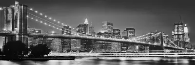 Immagine prodotto di Carta da parati Komar Brooklyn Bridge in bianco e nero - 611065 - 368 x 127 cm