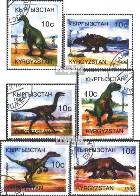 Produktbild von Briefmarken Kirgisistan 1998 Mi 147-152 (kompl.Ausg.) gestempelt Prähistorische Tiere