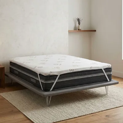 Image de Afella - Surmatelas Mariage, 190x160x5h cm Blanc, Déhoussable Fabriqué en Italie