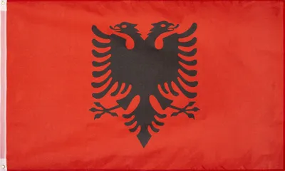 Produktbild von MUWO "Nations Together" | Albanien Flagge | 150×90 cm | Verstärktes Besatzband | Doppelt gesäumte Ränder | MW-6