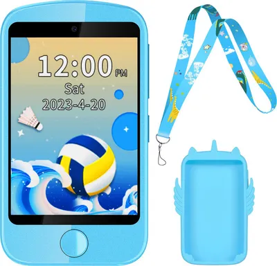 Produktbild von (Blau)Kinder Smartwatch mit 19 Lernspielen, 2,8-Zoll-Touchscreen-Smartphone mit Anruffunktion, SOS-MP3-Kamera-Rechner, Schrittzähler, Kindertelefon für Jungen und Mädchen