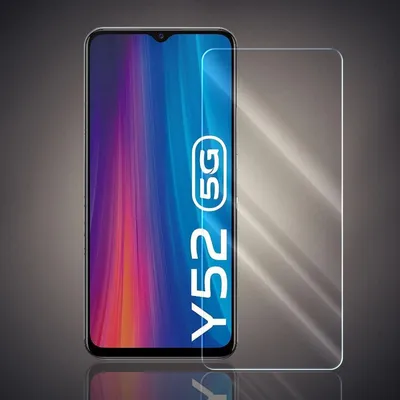 Produktbild von Panzer Folie für Vivo Y52 5G / Y72 5G Echt Glas Displayschutzfolie Transparent Glasfolie 9H Härtegrad Schutzglasfolie