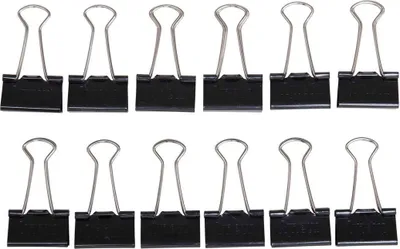 Produktbild von MAUL Foldback-Klemmer mauly® Federstahl Metall 12 Stück 25 mm schwarz