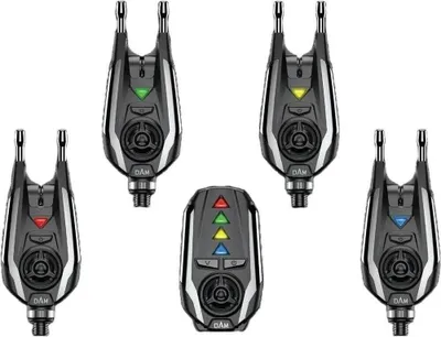 Produktbild von DAM TFX Alarm Set 4+1 Blau-Gelb-Grün-Rot Bissanzeiger
