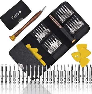 Immagine prodotto di Set di cacciaviti di precisione, 29 in 1, mini, per elettronica, 4 impugnature